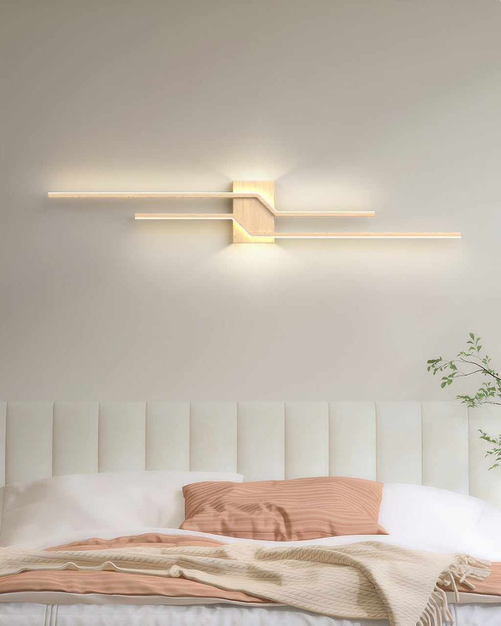 Lyra Wood Grain Minimalist LED Wall Light for Modern Interiors Eco Lighting