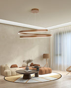 Tavero Mahogany-Style Chandelier With Adjustable Angles And Aluminum Woodgrain