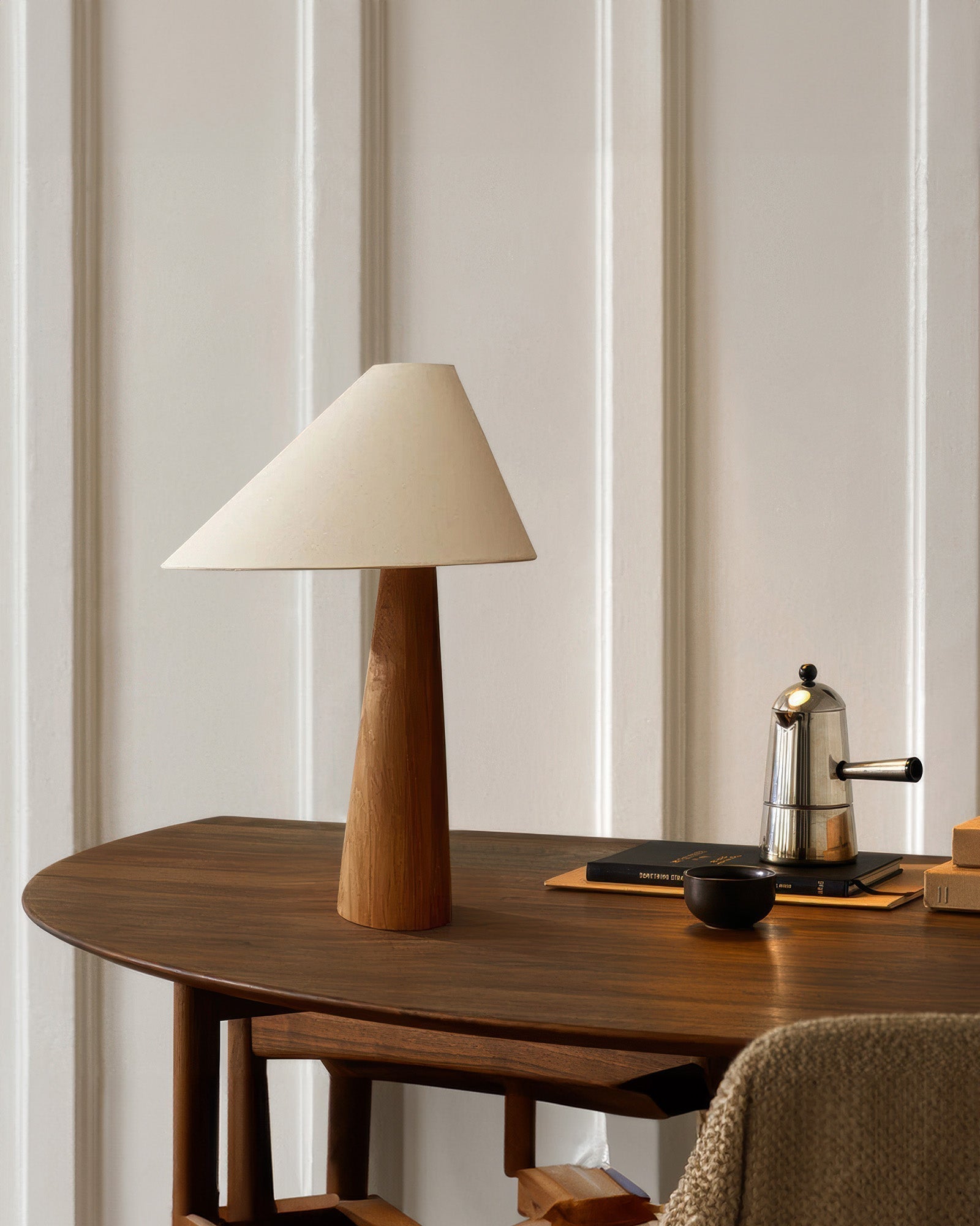 Calmere Tranquil Solid Wood Floor Lamp With Fabric Shade For Living Room