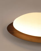 Nyra Nordic Pebble Wood Grain LED Ceiling Light for Scandinavian Interiors