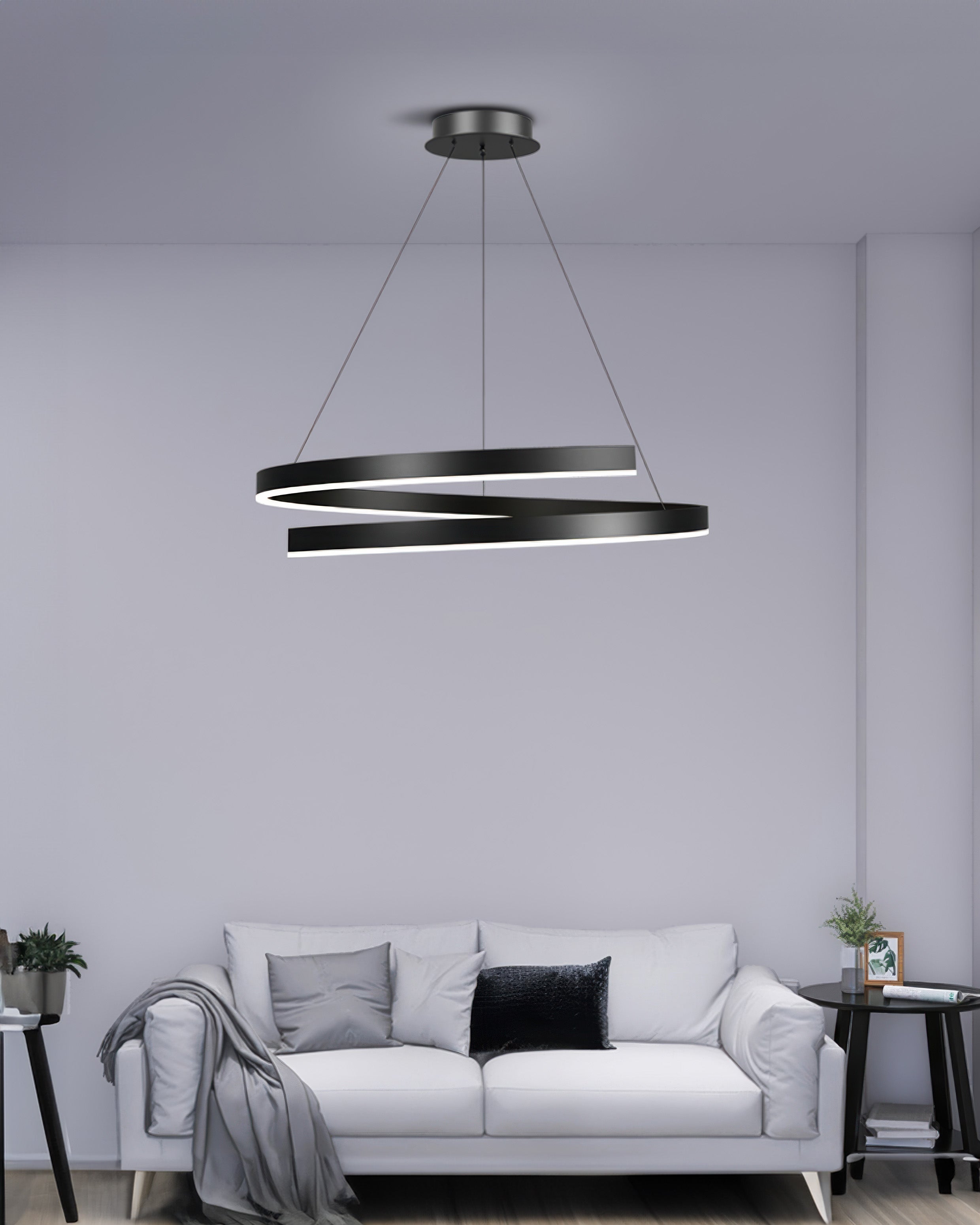 Tavero Mahogany-Style Chandelier With Adjustable Angles And Aluminum Woodgrain