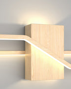 Lyra Wood Grain Minimalist LED Wall Light for Modern Interiors Eco Lighting