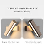 Eldara Nordic Wood Grain Wall Light With Adjustable Rotatable Arm