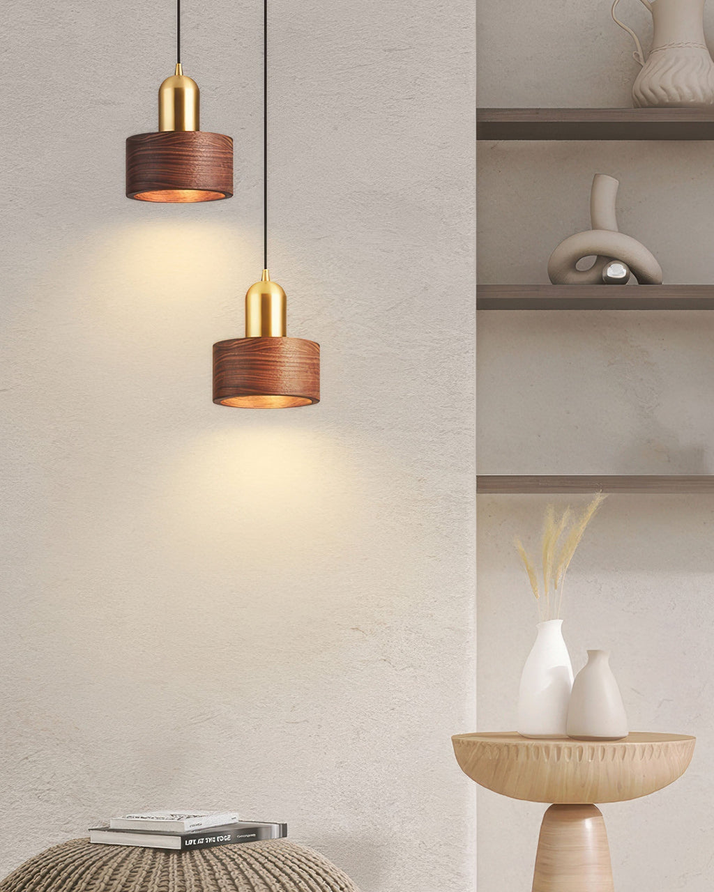Kurai Cylinder Pendant Light Japanese Inspired Minimalist Ceiling Fixture