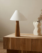 Calmere Tranquil Solid Wood Floor Lamp With Fabric Shade For Living Room