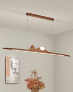NovaLine Wooden Strip Pendant Light in Wabi Sabi Style