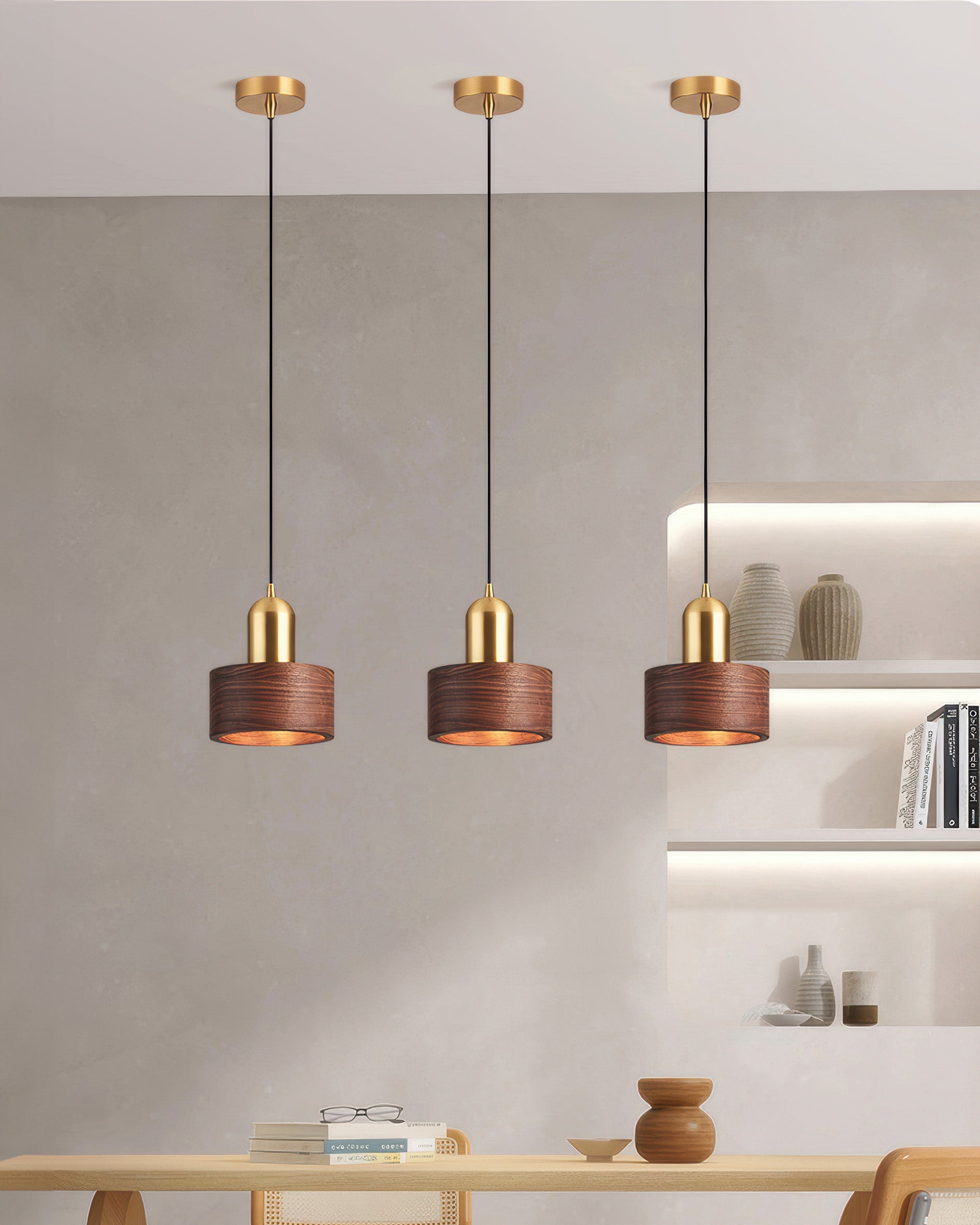 Kurai Cylinder Pendant Light Japanese Inspired Minimalist Ceiling Fixture