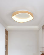 Solvren Nordic Wood Grain LED Ceiling Light For Living Rooms And Bedrooms