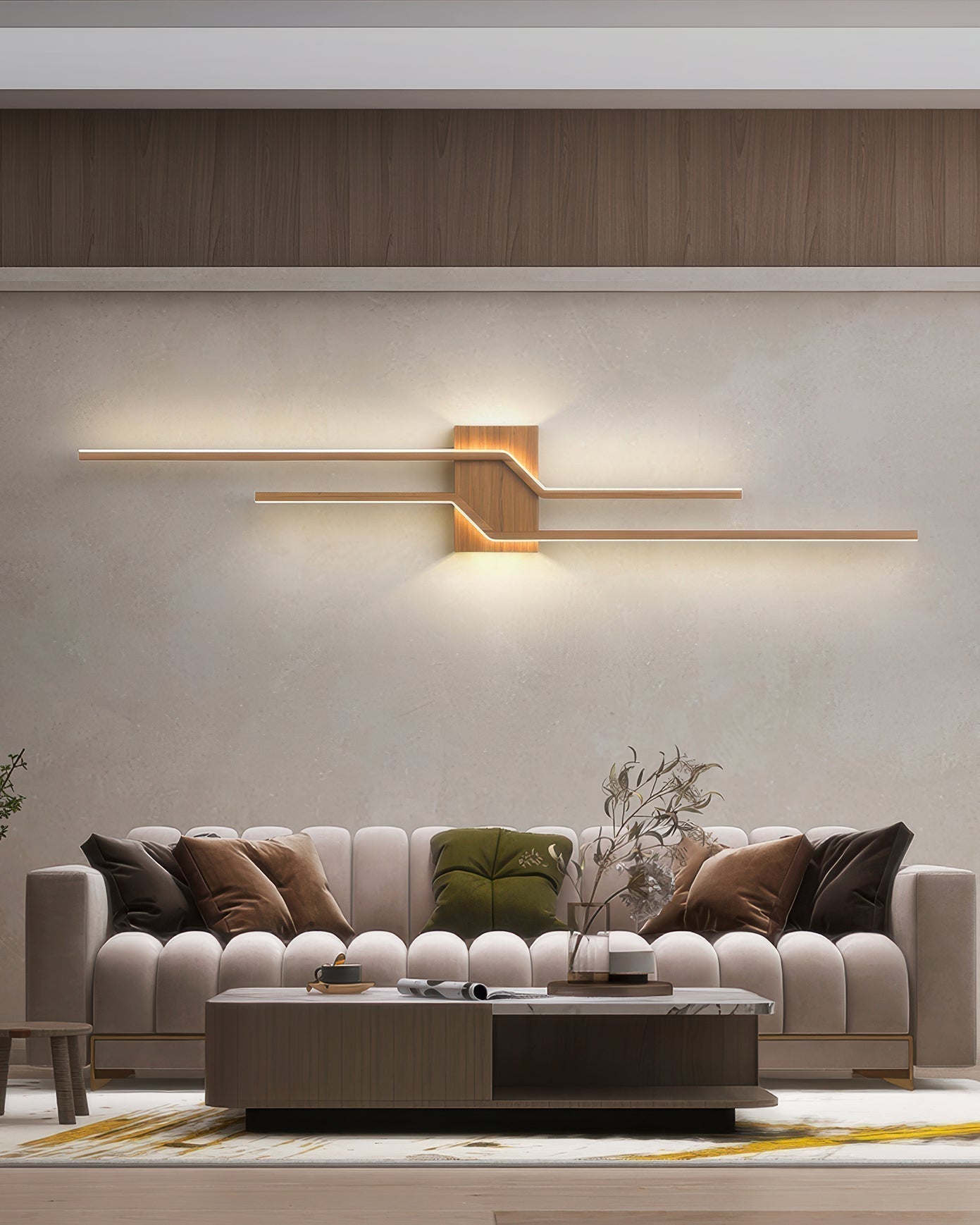 Lyra Houtnerf Minimalistische LED Wandlamp voor Moderne Interieurs Eco Verlichting