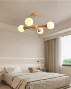 LumaHaven Nordic Walnut Minimalist Pendant Light With Adjustable Warm Glow
