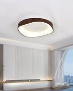 Solvren Nordic Wood Grain LED Ceiling Light For Living Rooms And Bedrooms