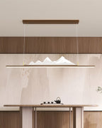Kirei Zen Long Grain Wood Pendant Light in Japanese Style for Calm Interiors