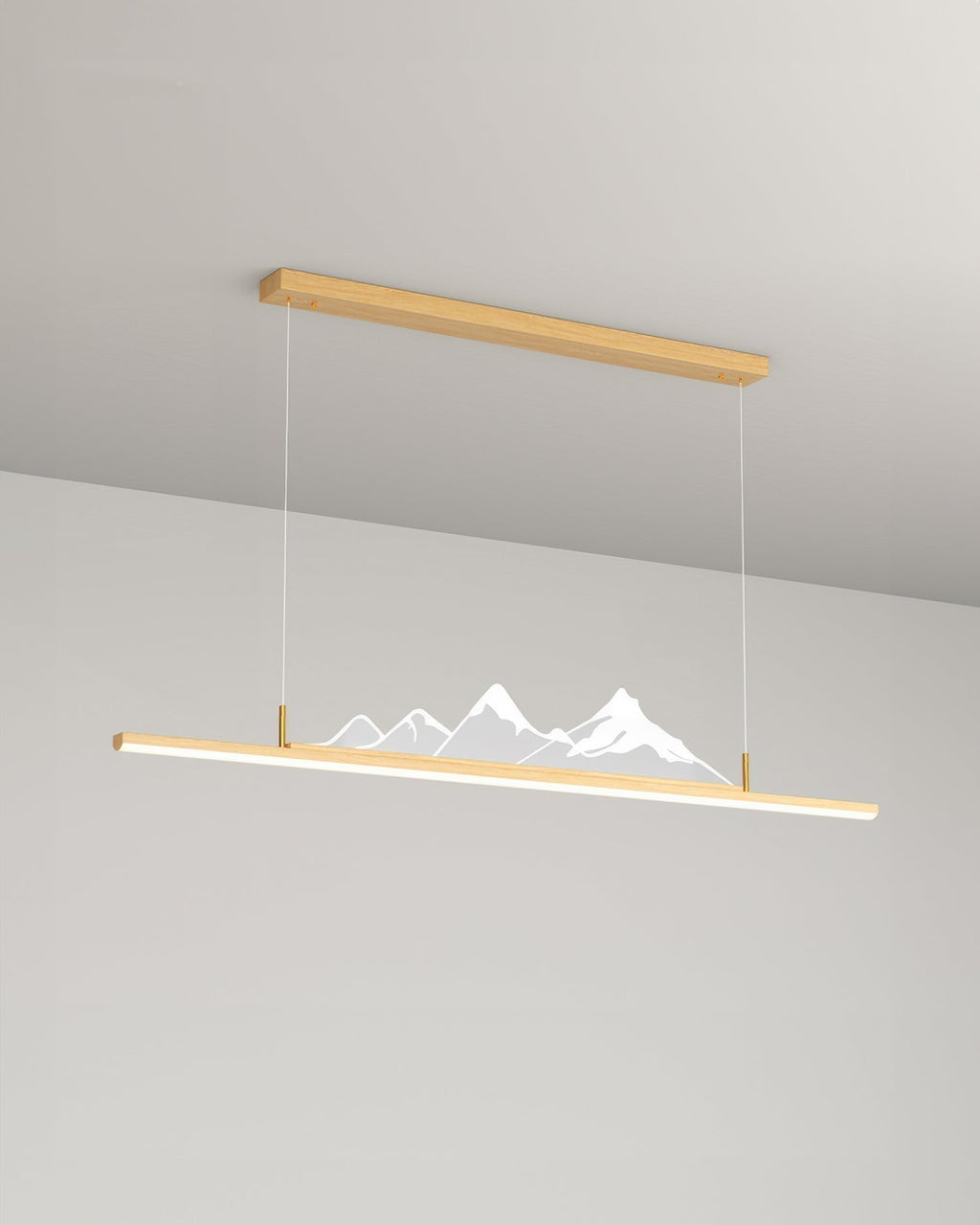 Kirei Zen Long Grain Wood Pendant Light in Japanese Style for Calm Interiors