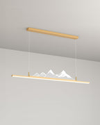 Kirei Zen Long Grain Wood Pendant Light in Japanese Style for Calm Interiors