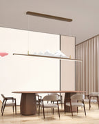 Kirei Zen Long Grain Wood Pendant Light in Japanese Style for Calm Interiors