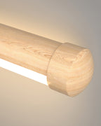 Sylva Arc Wood Wall Light With Soft Tube Glow For Ambient TV Backdrops