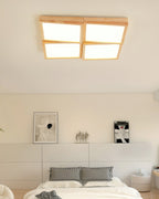 Aurea Walnut Ceiling Light With Natural Log Body And LED Fixture