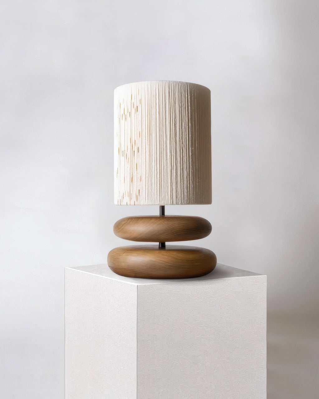 SylvaLume Tranquil Wood Table Lamp With Minimalist Wood Base LED Compatible