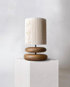 SylvaLume Tranquil Wood Table Lamp With Minimalist Wood Base LED Compatible