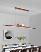 NovaLine Wooden Strip Pendant Light in Wabi Sabi Style