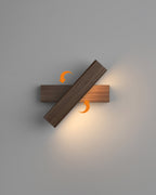 Eldara Nordic Wood Grain Wall Light With Adjustable Rotatable Arm
