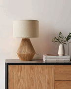 Kairo Handwoven Hemp Desk Lamp With Eco Conscious Weave
