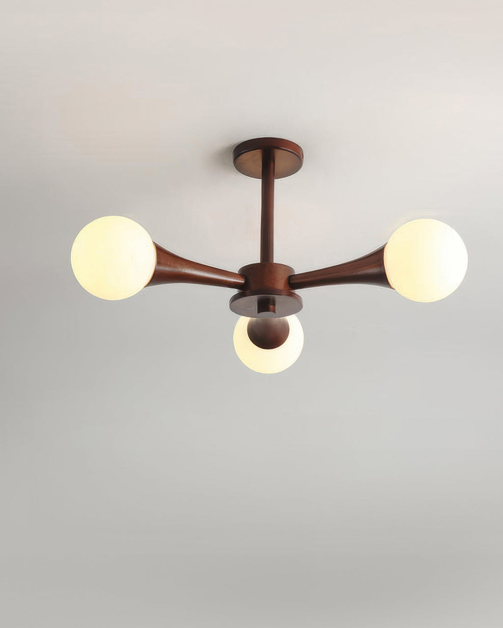 LumaHaven Nordic Walnut Minimalist Pendant Light With Adjustable Warm Glow