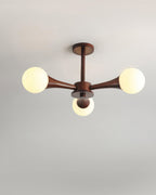 LumaHaven Nordic Walnut Minimalist Pendant Light With Adjustable Warm Glow