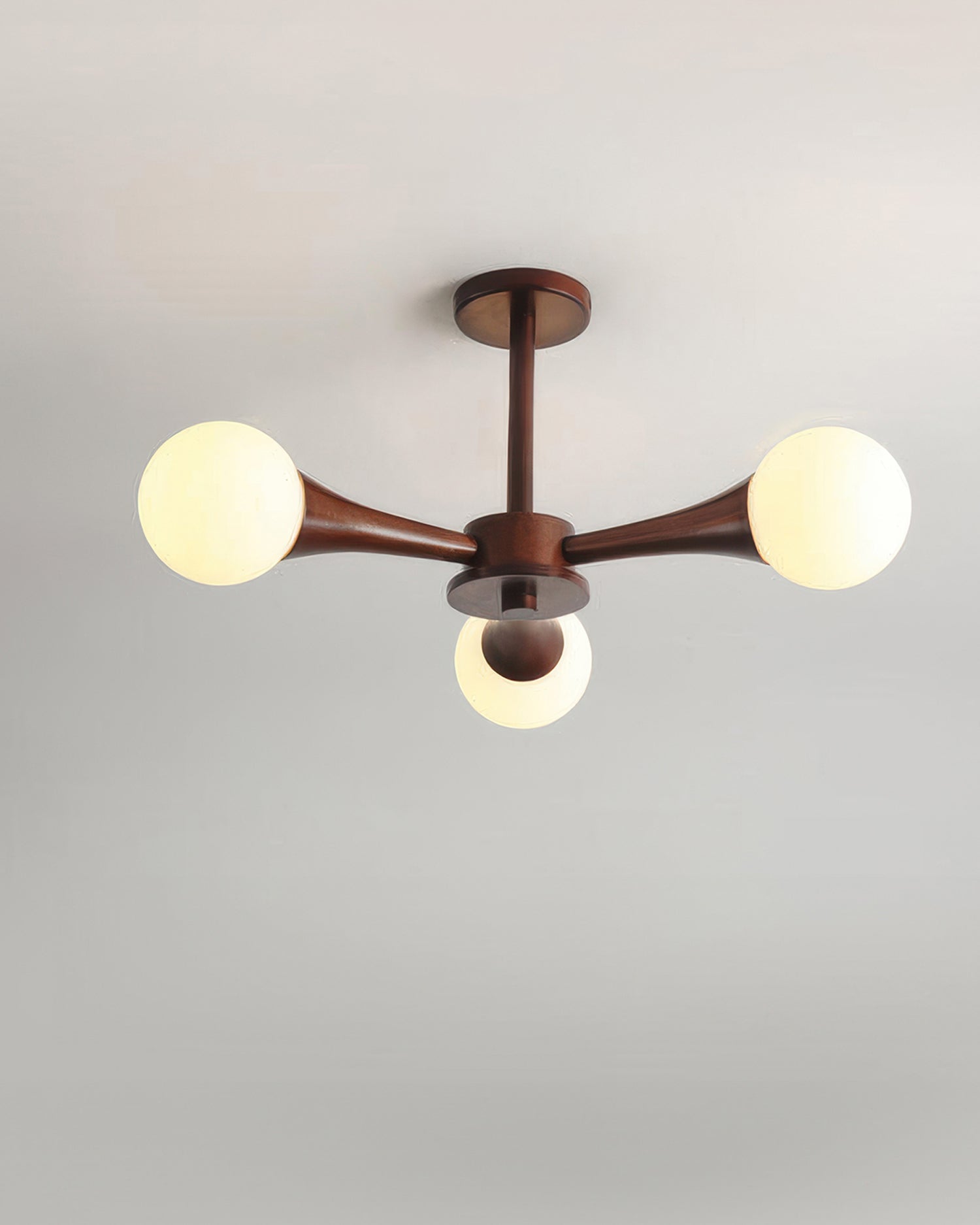 LumaHaven Nordic Walnut Minimalist Pendant Light With Adjustable Warm Glow