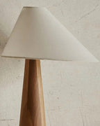 Calmere Tranquil Solid Wood Floor Lamp With Fabric Shade For Living Room