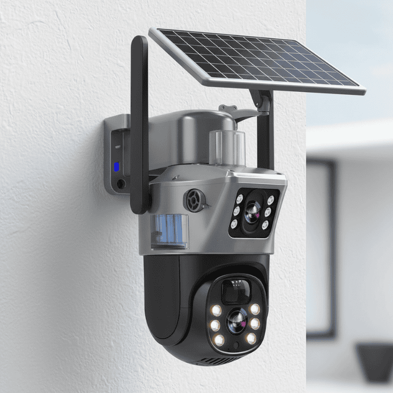 Svulp | DualGuard Solar 4K - Wireless security camera with solar panel & 360° all-round view