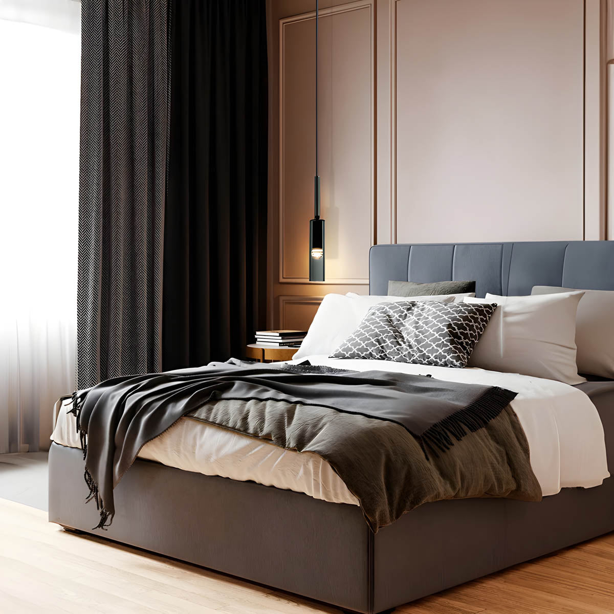 Lyra Nordic glas- och metallpendel med integrerad LED