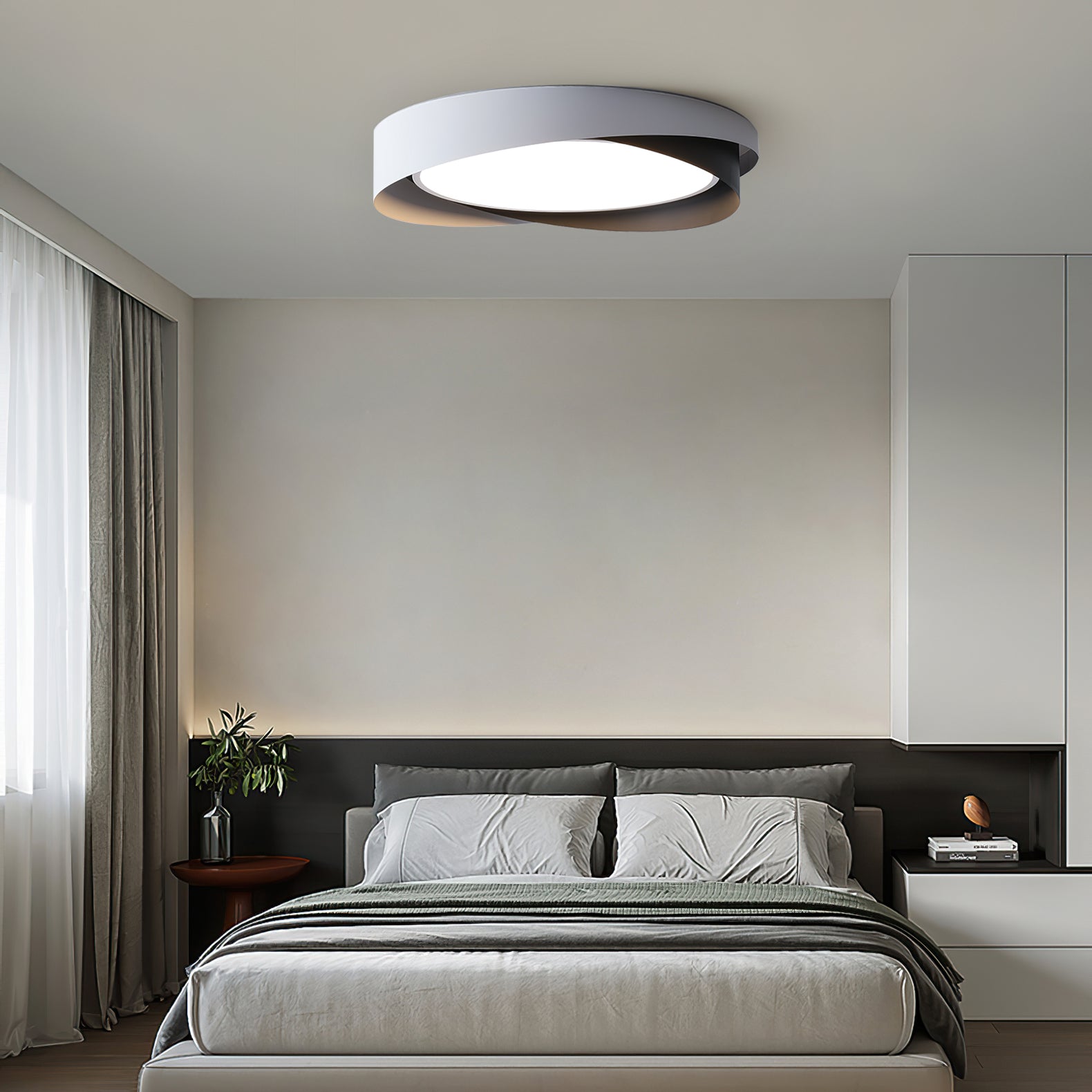 Lyra Halo Ceiling Light With Minimalist Warm Glow Design