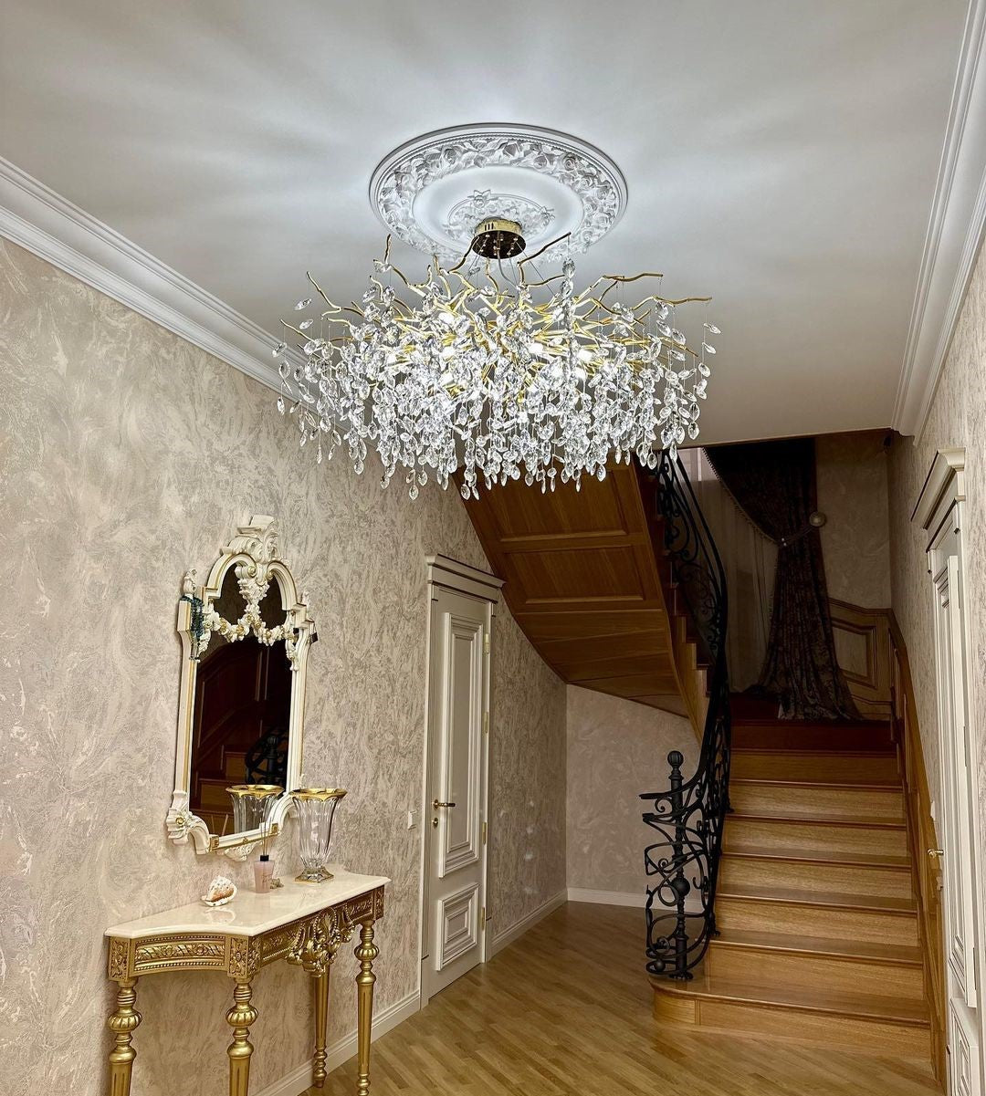 French Style Branch Crystal Chandelier For Modern Homes