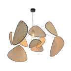 Aurelia Leaf Rattan Chandelier For Rustic Ambiance Handwoven