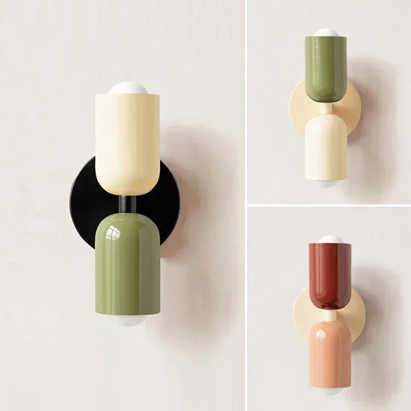 AuraNest Nordic Macaron Wall Lamp With Dual-Directional Ambient Lighting