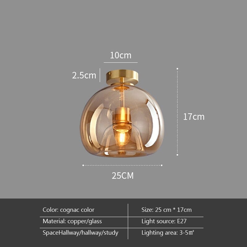 CelestiaNova Glass Globe Wall Lamp For Living Room