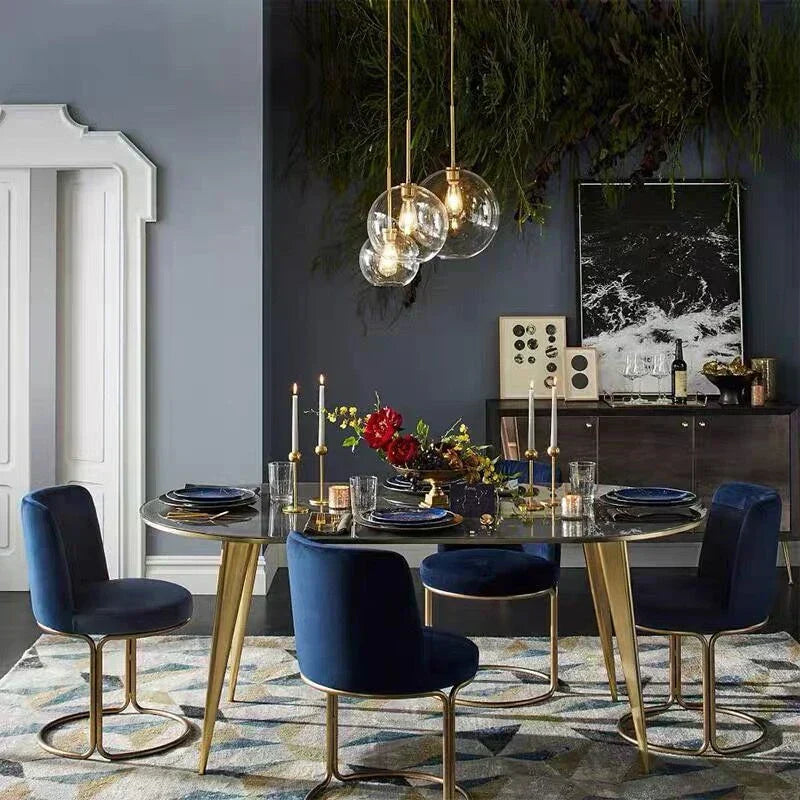 Lampadario a Sfera in Vetro Gradient Aurea con Finitura Oro