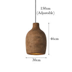 Aurek Wabi-Sabi Cement Pendant Lamp With Adjustable Cord For Home