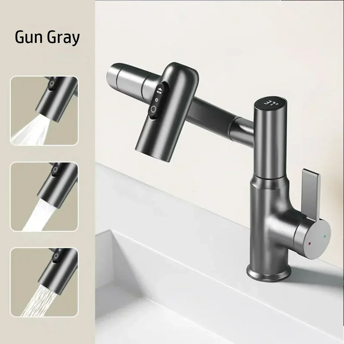 Torneira Digital para Lavatório NovaSprout LED com Display de Temperatura