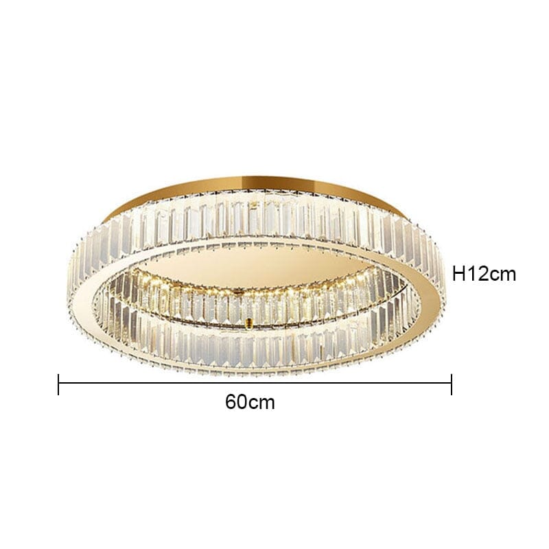 Aurelia Ring Crystal Chandelier For Soft Bedroom Lighting