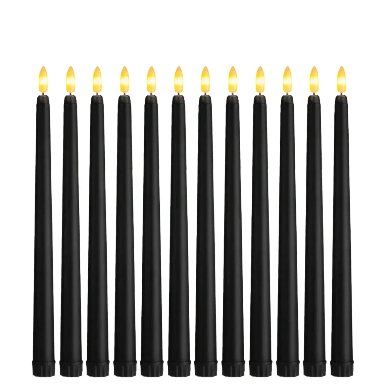 UmbraGlo LED-mustat kartiokynttilät Halloweeniksi ja häihin