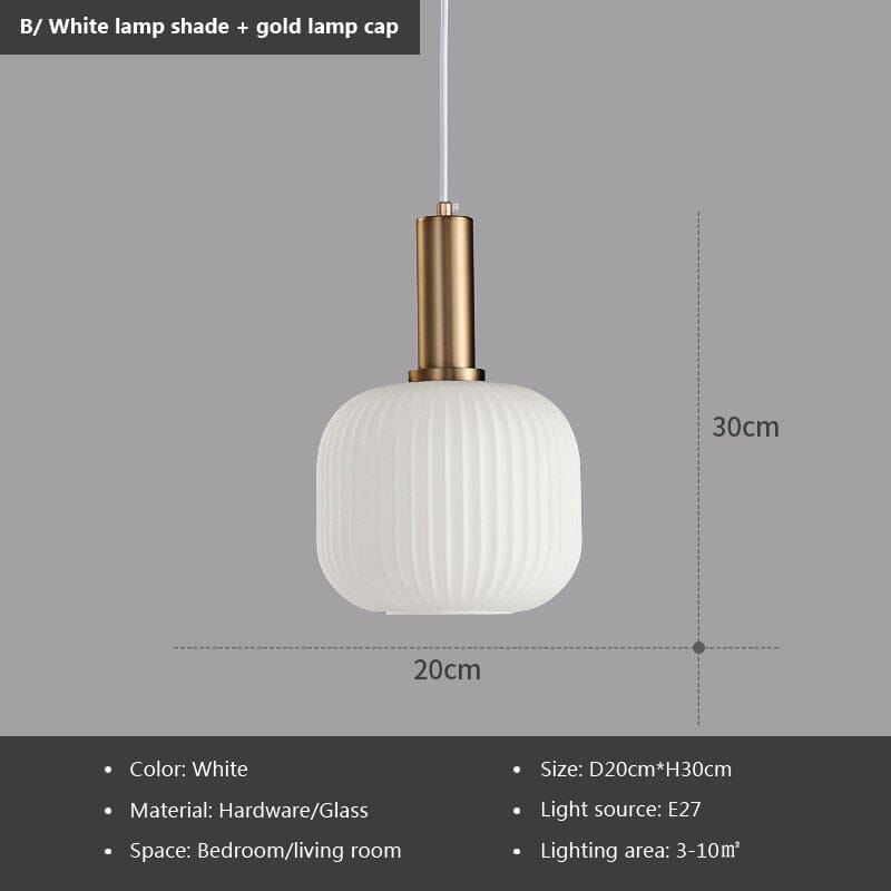 Nystral Fluted Glass Pendant Lights for Nordic Home Interiors