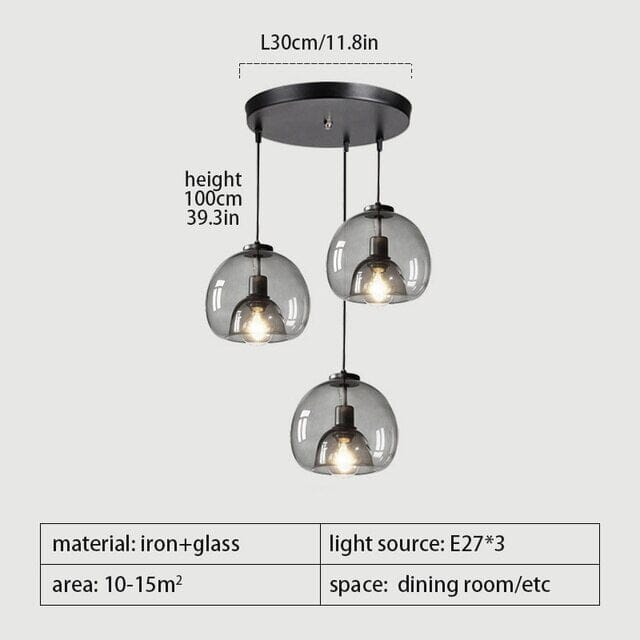 Lyris Glass Pendant Lamps for Modern Kitchens and Bathrooms