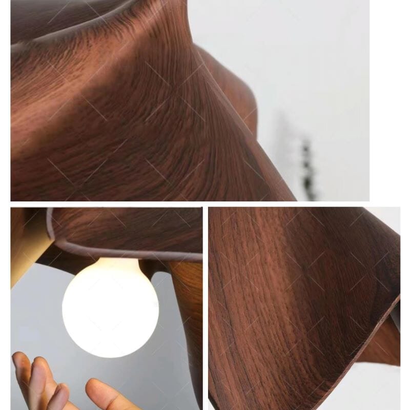 Noctero Premium Luxe Black Folded Resin Pendant Lights LED