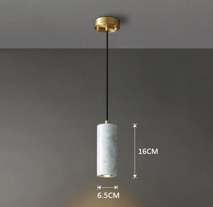 Kirrea Minimalistyczna lampa wisząca LED z marmuru do użytku domowego