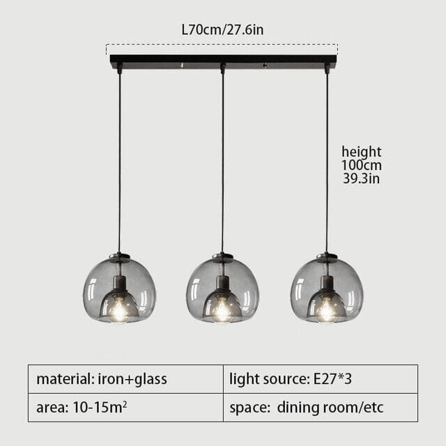 Lyris Glass Pendant Lamps for Modern Kitchens and Bathrooms