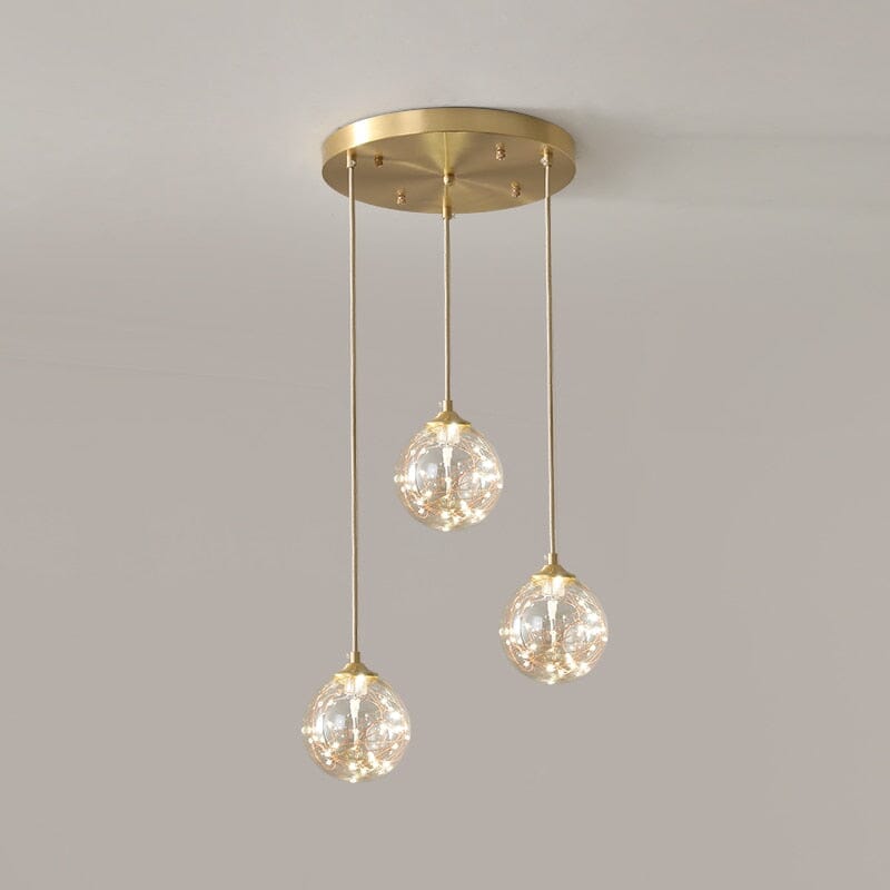 Eloria Nordic Glass Ball LED Pendant Light With Bubble Orbs