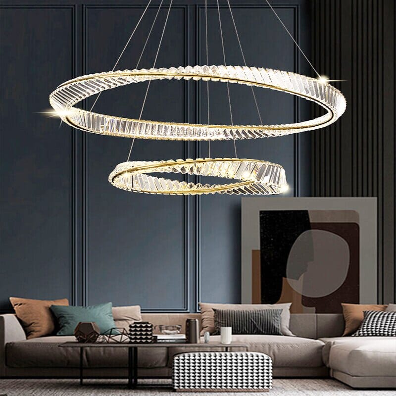 Aurelle Crystal Ring Chandelier Modern Ceiling Light