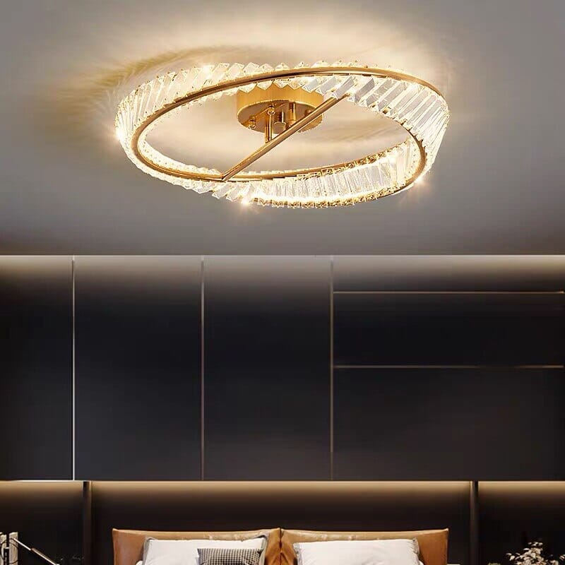 Aurelle Crystal Ring Chandelier Modern Ceiling Light